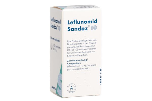 Leflunomid Sandoz Filmtabl 10 mg Ds 100 Stk