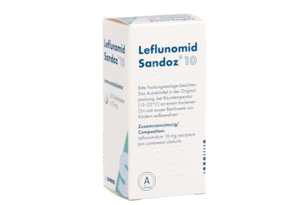 Leflunomid Sandoz Filmtabl 10 mg Ds 30 Stk