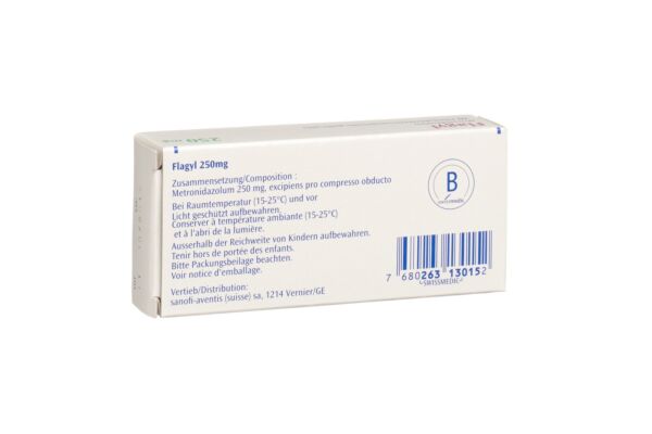 Flagyl cpr pell 250 mg 20 pce