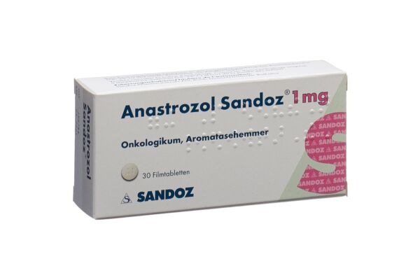 Anastrozol Sandoz Filmtabl 1 mg 30 Stk