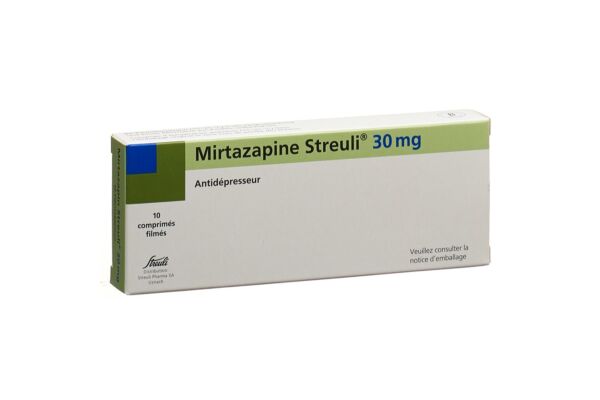 Mirtazapine Streuli cpr pell 30 mg 10 pce
