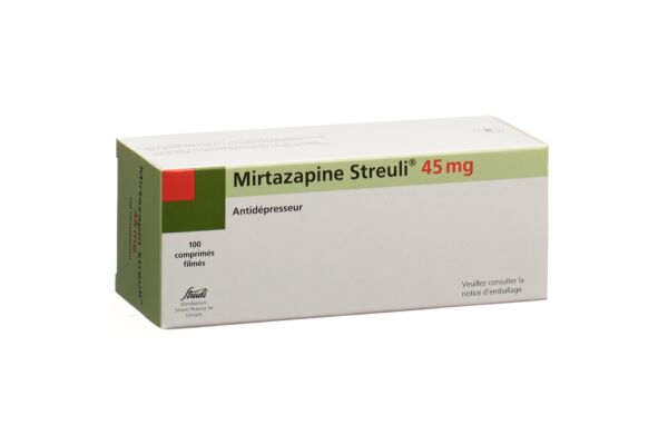 Mirtazapine Streuli cpr pell 45 mg 100 pce