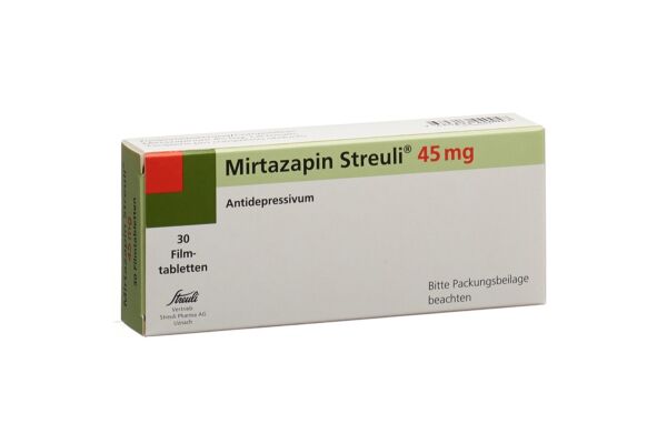 Mirtazapine Streuli cpr pell 45 mg 30 pce