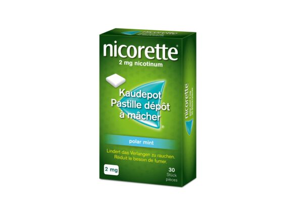Nicorette Polar Mint pastilles dépôt à mâcher 2 mg 30 pce