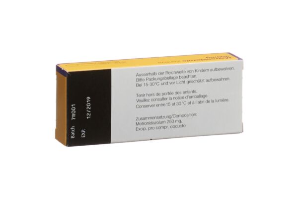 Metronidazole Zentiva Filmtabl 250 mg 20 Stk