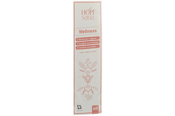 Hopisana bougies auriculaires roses wellness 2 pce