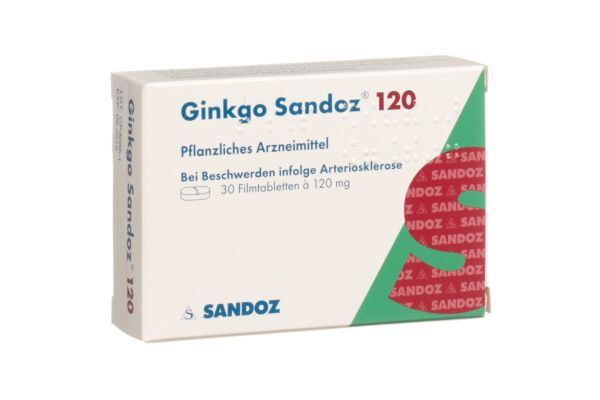 Ginkgo Sandoz Filmtabl 120 mg 30 Stk
