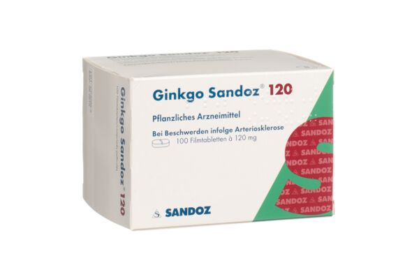 Ginkgo Sandoz cpr pell 120 mg 100 pce