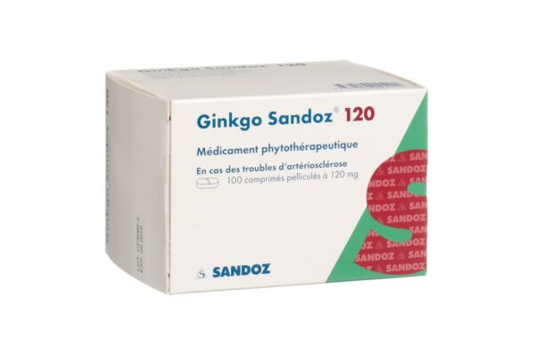 Ginkgo Sandoz cpr pell 120 mg 100 pce