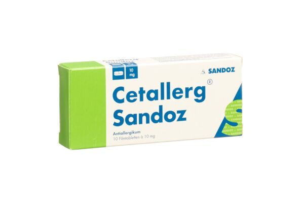 Cetallerg Sandoz cpr pell 10 mg 10 pce