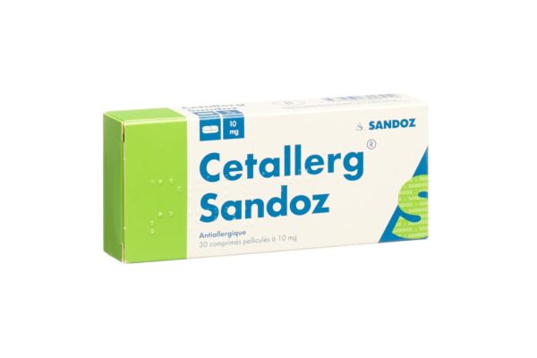 Cetallerg Sandoz Filmtabl 10 mg 30 Stk