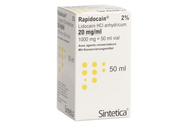 Rapidocain sol inj 1 g/50ml vial 50 ml