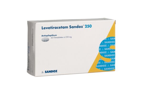 Levetiracetam Sandoz Filmtabl 250 mg 30 Stk