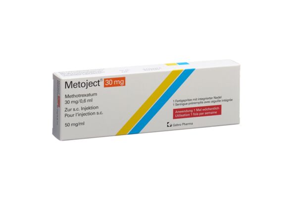 Metoject Inj Lös 30 mg/0.6ml Fertspr 0.6 ml