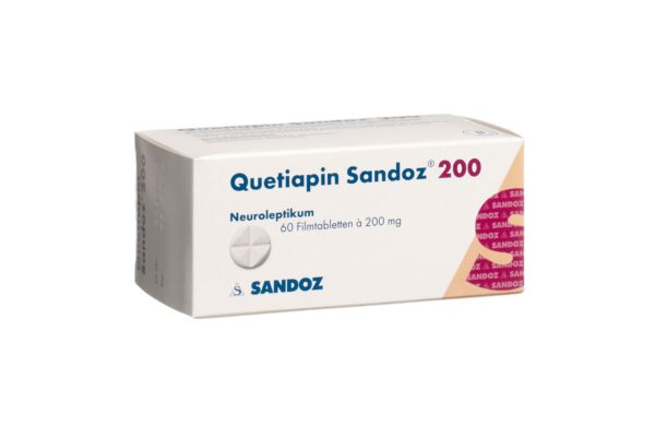 Quetiapin Sandoz Filmtabl 200 mg 60 Stk