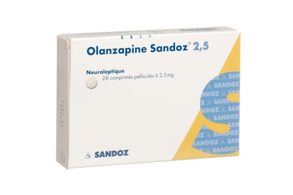 Olanzapine Sandoz cpr pell 2.5 mg 28 pce