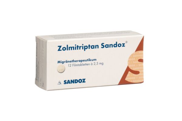 Zolmitriptan Sandoz cpr pell 2.5 mg 12 pce