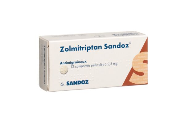 Zolmitriptan Sandoz cpr pell 2.5 mg 12 pce
