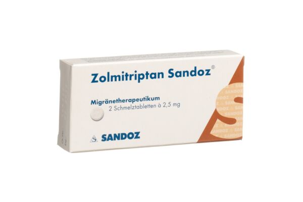 Zolmitriptan Sandoz cpr orodisp 2.5 mg 2 pce