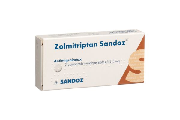 Zolmitriptan Sandoz cpr orodisp 2.5 mg 2 pce