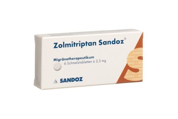 Zolmitriptan Sandoz cpr orodisp 2.5 mg 6 pce