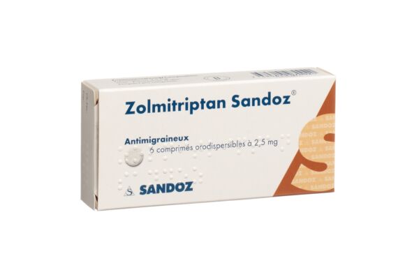 Zolmitriptan Sandoz cpr orodisp 2.5 mg 6 pce