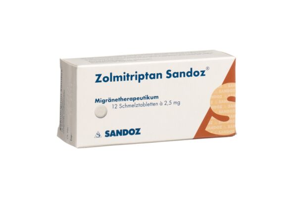 Zolmitriptan Sandoz cpr orodisp 2.5 mg 12 pce