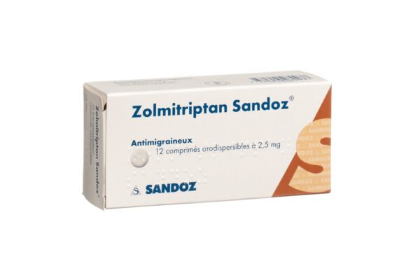 Zolmitriptan Sandoz cpr orodisp 2.5 mg 12 pce