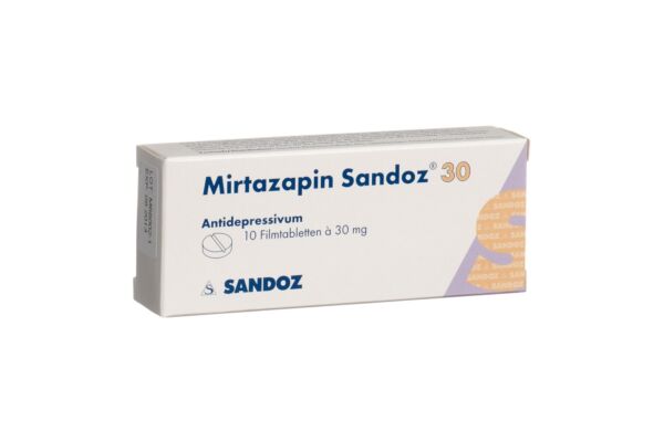 Mirtazapine Sandoz cpr pell 30 mg 10 pce