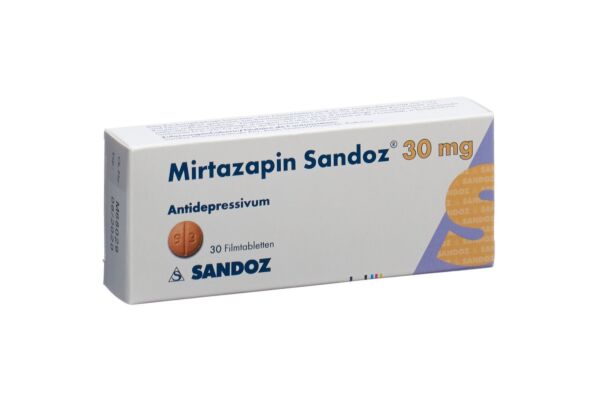 Mirtazapine Sandoz cpr pell 30 mg 30 pce