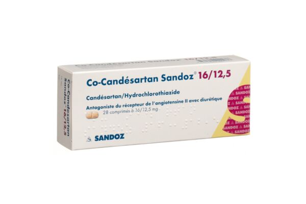 Co-Candesartan Sandoz Tabl 16/12.5 mg 28 Stk