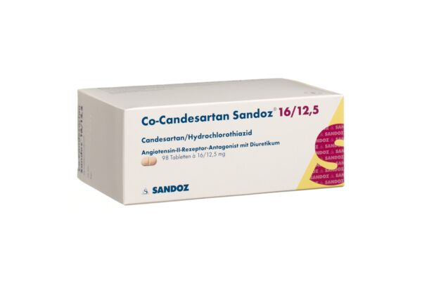Co-Candesartan Sandoz Tabl 16/12.5 mg 98 Stk