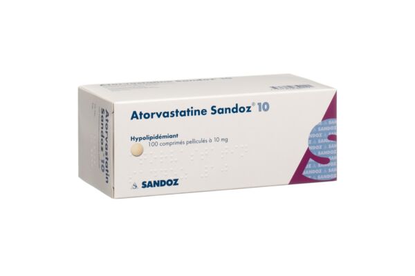 Atorvastatin Sandoz Filmtabl 10 mg 100 Stk