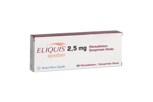 Eliquis cpr pell 2.5 mg 20 pce