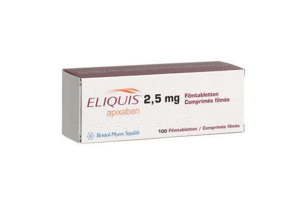 Eliquis cpr pell 2.5 mg 100 pce