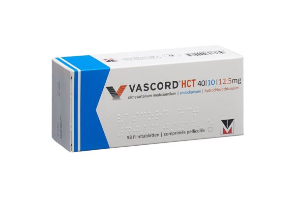 Vascord HCT cpr pell 40/10/12.5 mg 98 pce