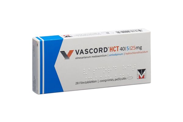 Vascord HCT Filmtabl 40/5/25 mg 28 Stk