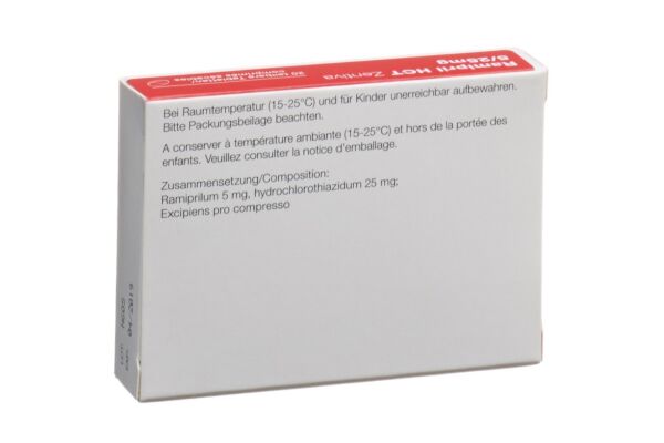Ramipril HCT Zentiva Tabl 5/25 mg 20 Stk