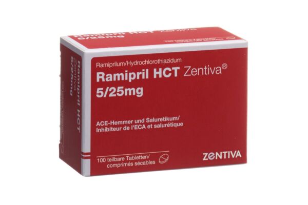 Ramipril HCT Zentiva Tabl 5/25 mg 100 Stk