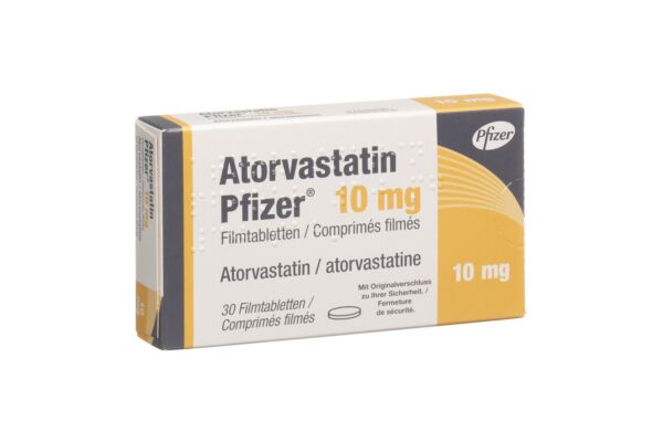 Atorvastatin Pfizer cpr pell 10 mg 30 pce