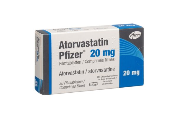 Atorvastatin Pfizer Filmtabl 20 mg 30 Stk
