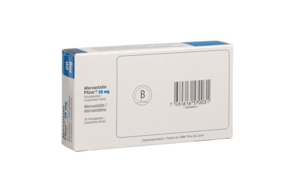 Atorvastatin Pfizer Filmtabl 20 mg 30 Stk