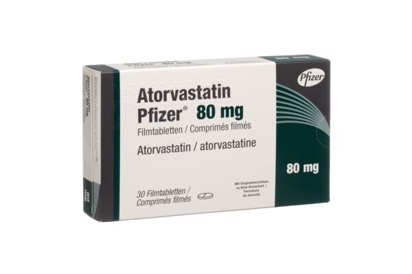 Atorvastatin Pfizer cpr pell 80 mg 30 pce