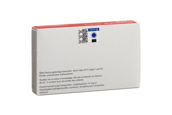 Clopidogrel Zentiva Filmtabl 75 mg 28 Stk