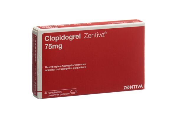 Clopidogrel Zentiva Filmtabl 75 mg 84 Stk
