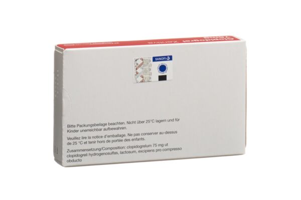 Clopidogrel Zentiva Filmtabl 75 mg 84 Stk