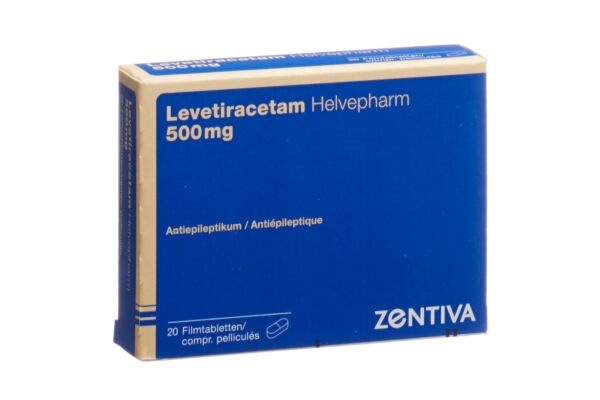 Levetiracetam Helvepharm Filmtabl 500 mg 20 Stk