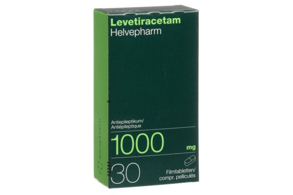 Levetiracetam Helvepharm Filmtabl 1000 mg 30 Stk