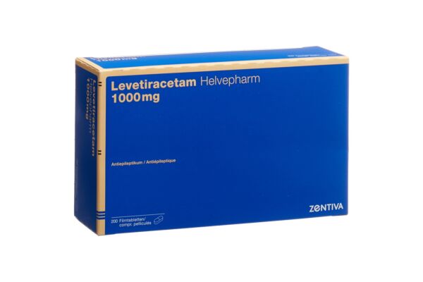Levetiracetam Helvepharm Filmtabl 1000 mg 200 Stk