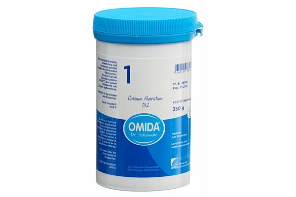 Omida Schüssler no1 calcium fluoratum cpr 12 D bte 350 g